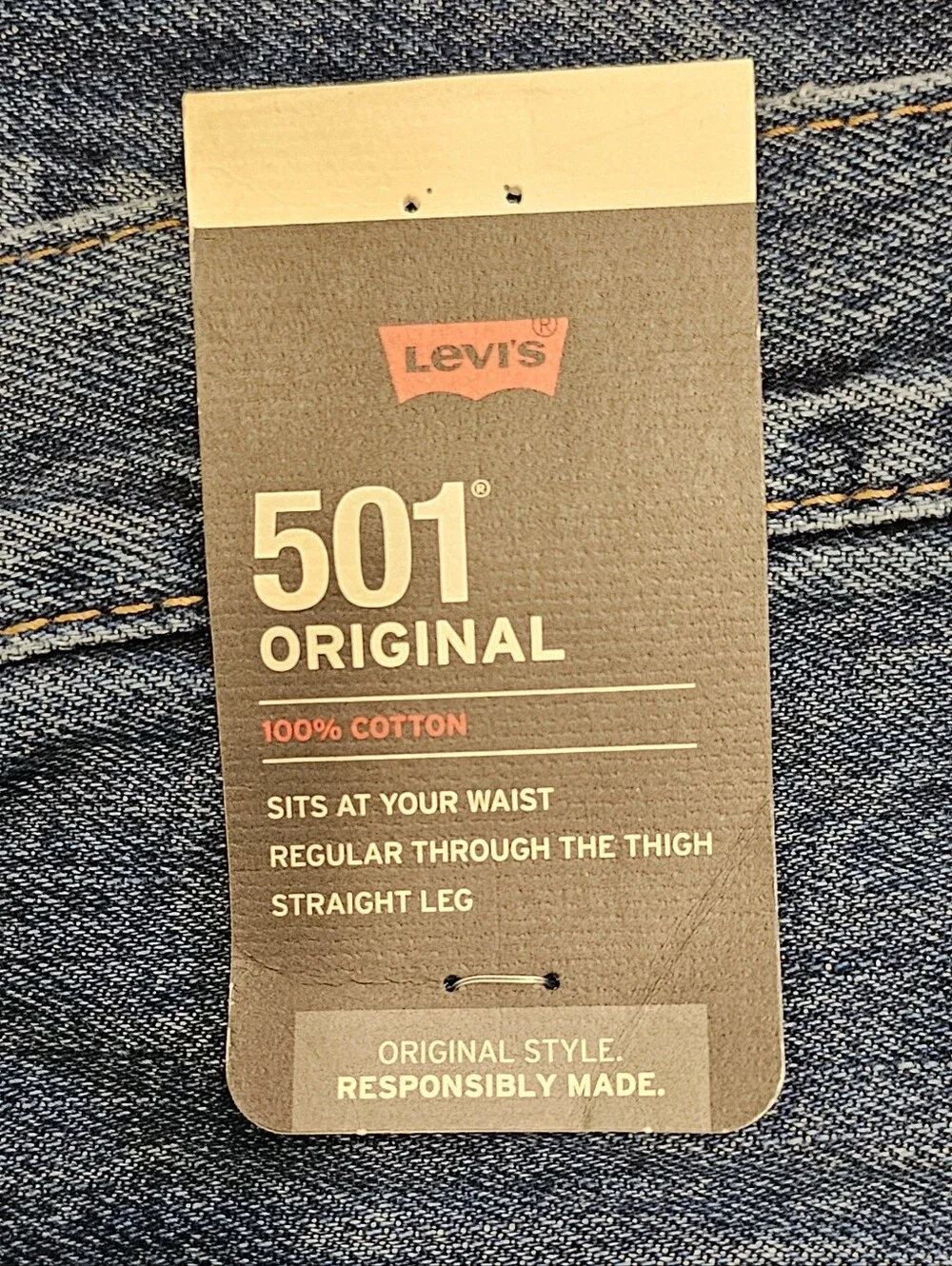 Levi’s 501 Original Fit Straight Leg Jeans Button Fly Men’s Size 52x32 NWT